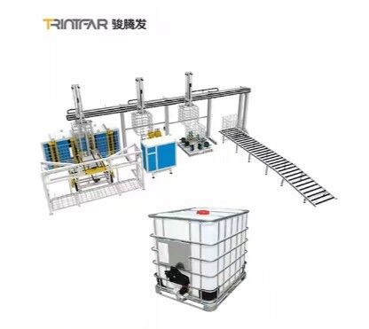 Dây chuyền sản xuất khung thùng phuy IBC (trang bị máy uốn) vận hành tự động hoàn toàn / hướng dẫn vận hành tự động / dây chuyền sản xuất thùng phuy tấn tự động hoàn toàn / sản xuất và bán trực tiếp tại nhà máy