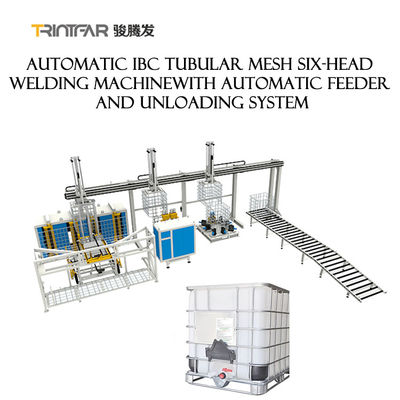 Máy hàn lưới tự động hình ống xe tăng IBC với hệ thống dỡ hàng tự động
