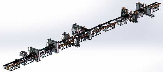 Bảng điều khiển tản nhiệt sưởi ấm 450KW Dây chuyền sản xuất hàn tự động 120m / phút