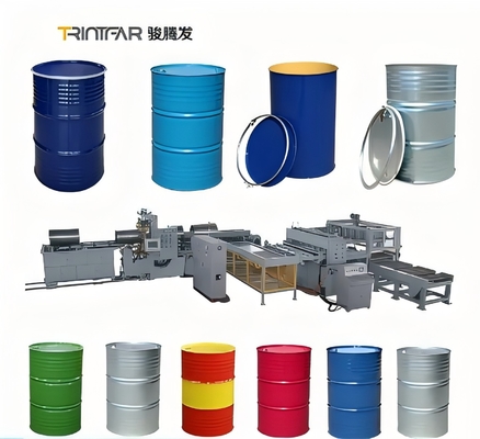 210L dây chuyền sản xuất trống thép tốc độ cao hoàn toàn tự động