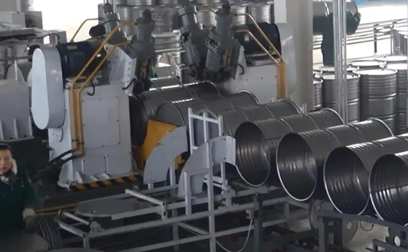 200L thép trống làm máy thép thùng dây chuyền sản xuất 1