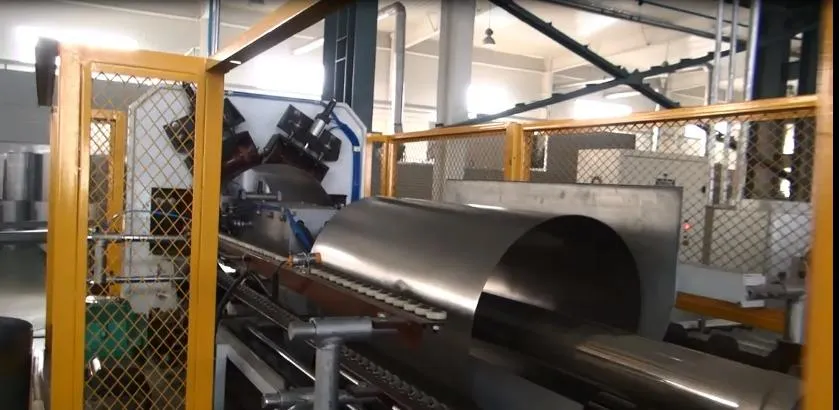 200L thép trống làm máy thép thùng dây chuyền sản xuất 3